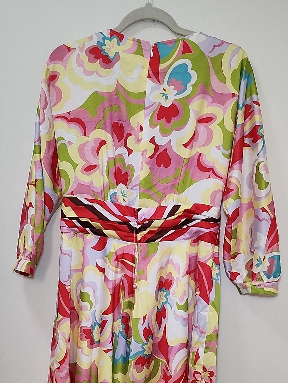 Rickie Freeman by Teri Jon Women's Yellow Floral V-Neck Dress Size 8 - Picture 12 of 15